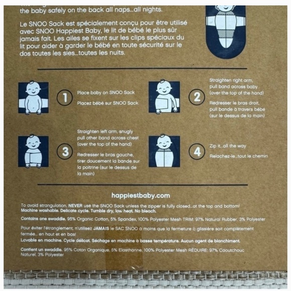 100% Organic SNOO Sleep Sack - Picture 5 of 6